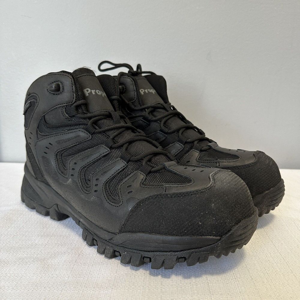 Propet Boots Mens 11 US Black Sentry 6" Electrical Composite Toe Work Safety